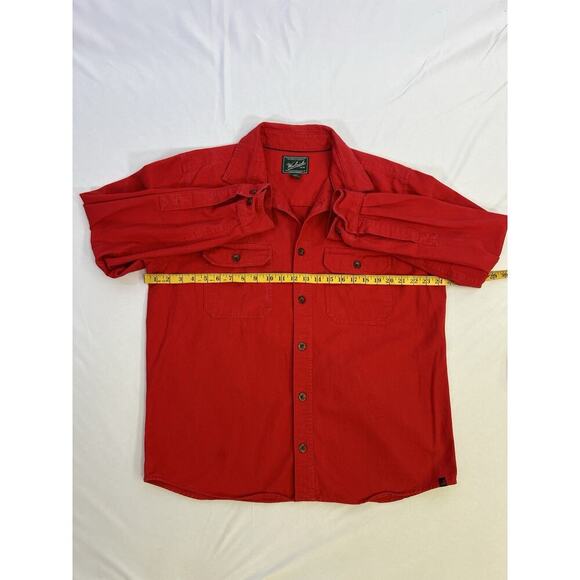 Vintage Woolrich Shirt Mens Large Red Chamois Flannel 90s Y2K - Picture 12 of 16